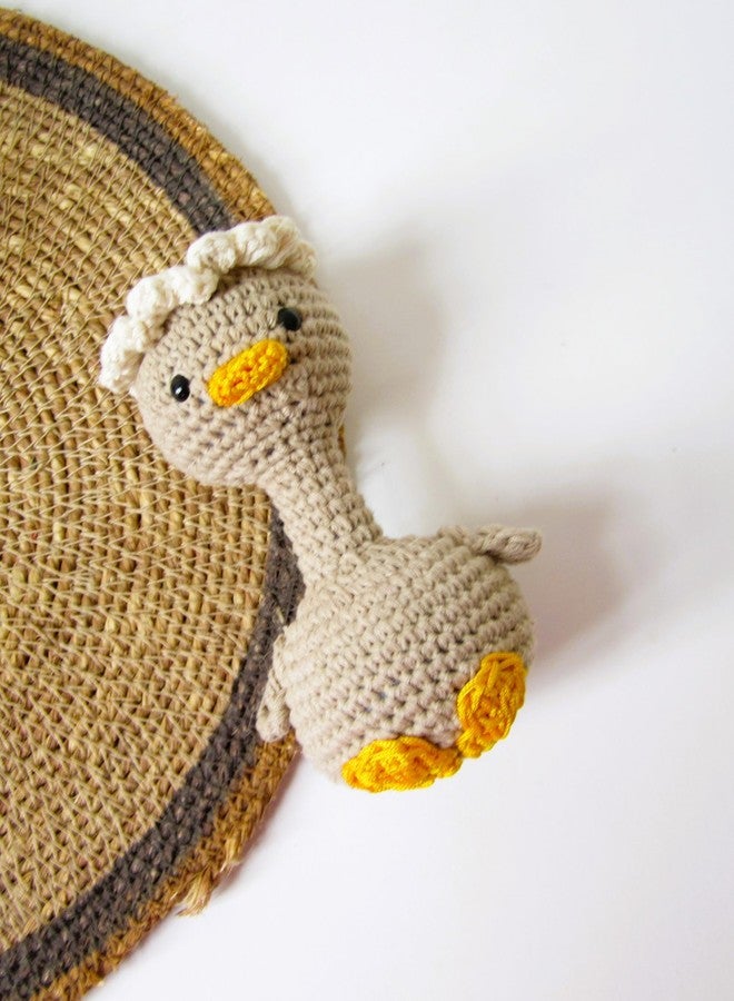 Kind Strings Handmade Crochet Duck Soft Toy - Plush Stuffed Animal for Babies & Kids - Montessori Gift for Baby Girl or Boy - Safe, Cute & Adorable Nursery Decor - Set of - 2 (Beige) - Image 3